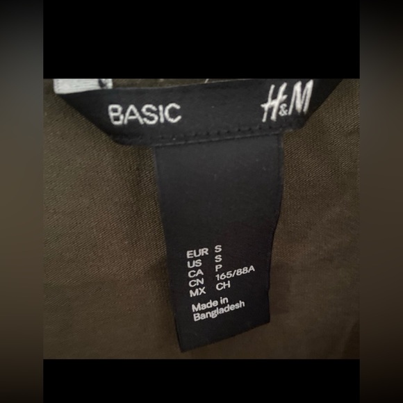 NWOT H&M Basic Khaki Green Sleeveless Dress size S - Picture 3 of 3